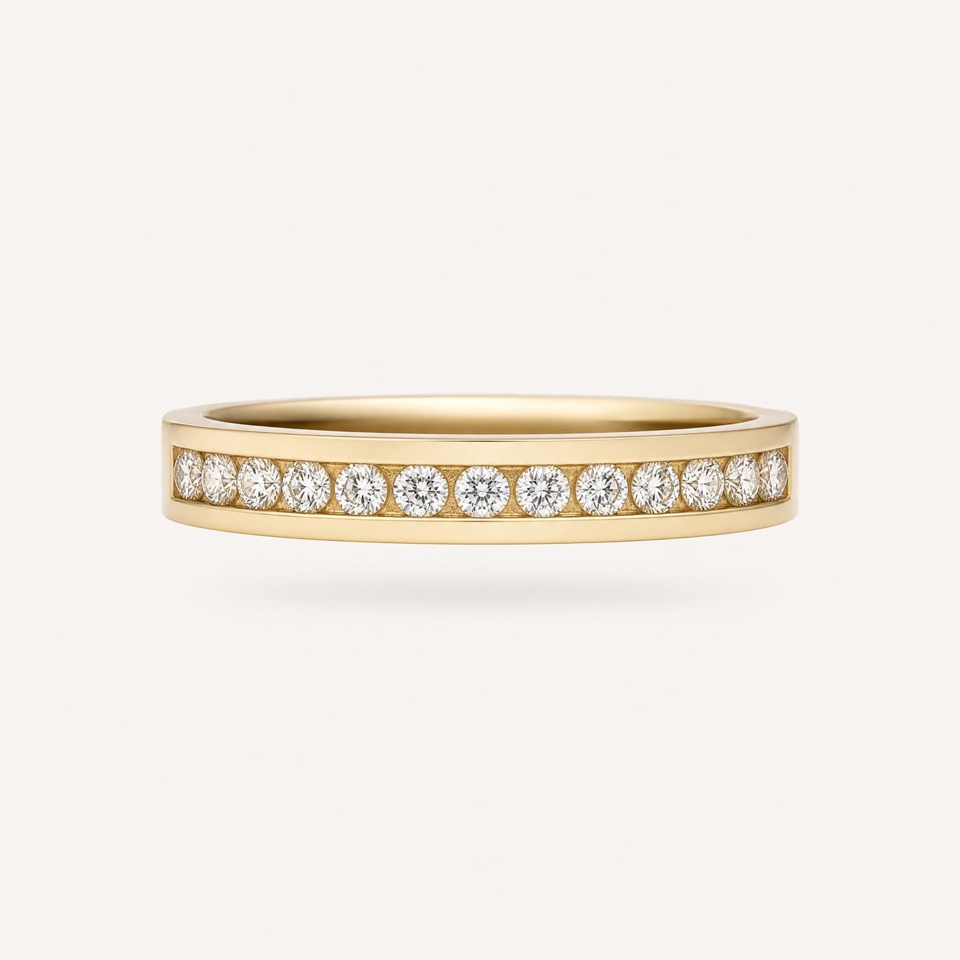 Channel-Set Band 0.25 ct Total — Natural
