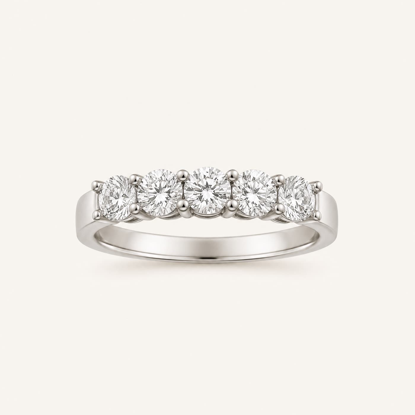 Five-Stone Band 0.35 ct Total — Lab-grown